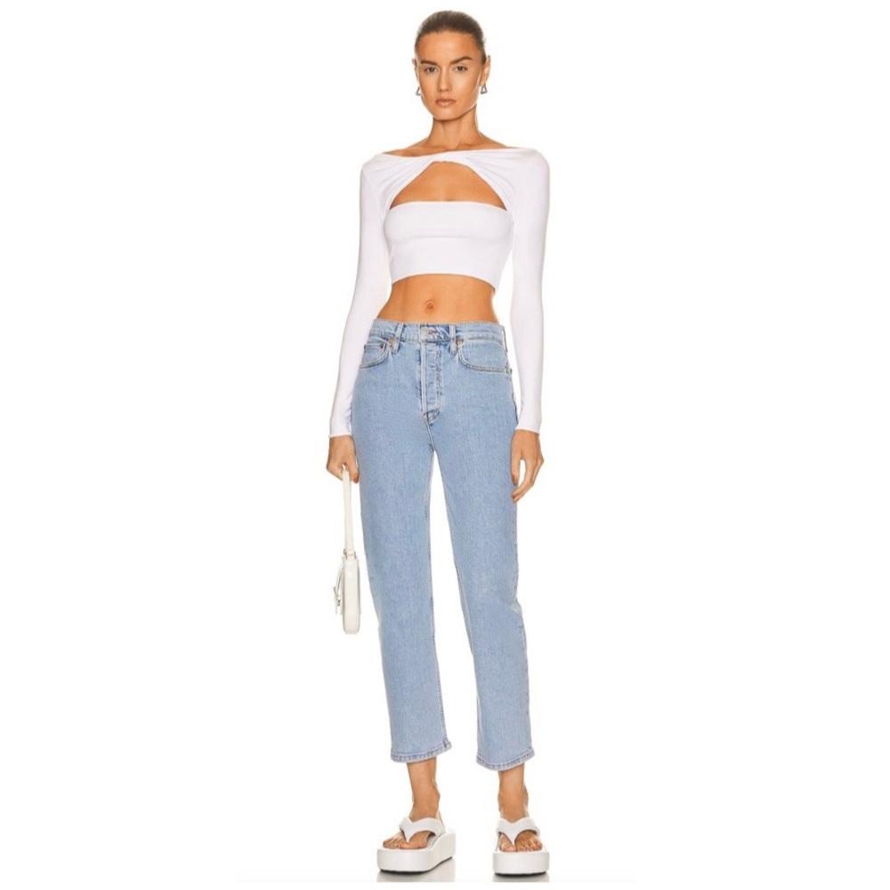 NEW RE/DONE 70s High-Rise Stove Pipe Jeans NAF